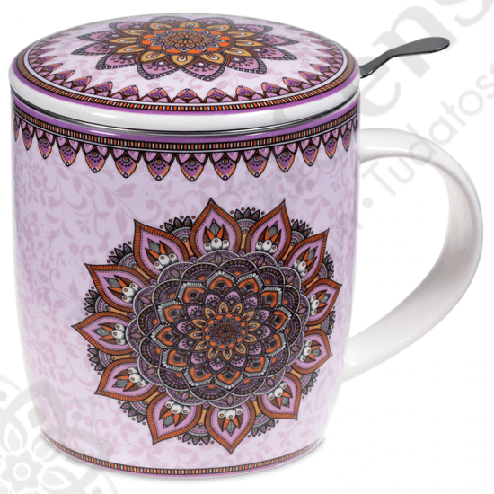 Mandala teásbögre szett lila lótusz Mandala teásbögre szett lila lótusz